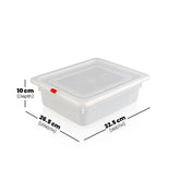 Olmecs PP 1/2 Half Size Food Pan-4 With Air Tight Lid (32x26x10 Cms)